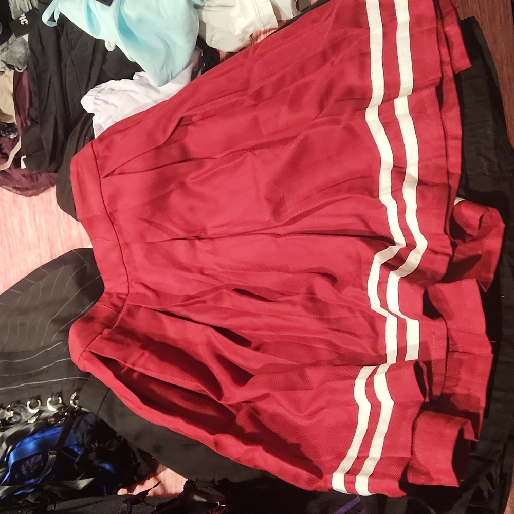 Red and White Cheer Skirt